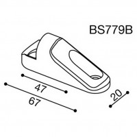 Montážní adaptér BS779B pro zpětná zrcátka RIZOMA do kapotáže - pro motocykly KAWASAKI ZX6R, ZX10R, černý
